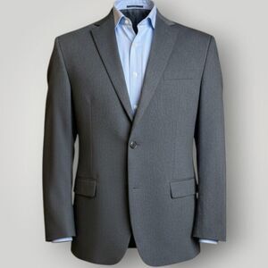 CHAPS Men’s Blazer Sport Coat Two Button Single Vent Suit Jacket 44R Gray